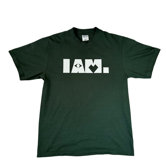 "I AM WHO I AM" Dark Moss Tee