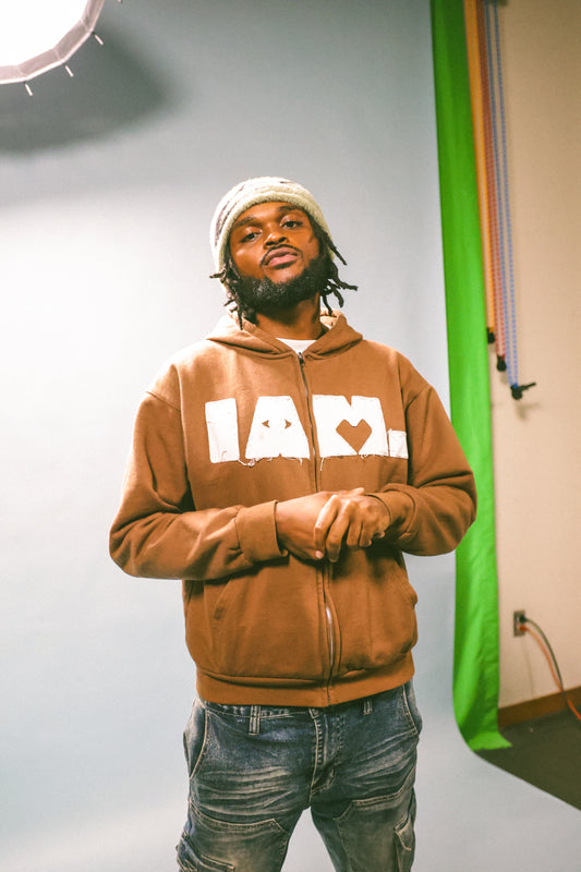 "Identity Sewn" Chocolate Zip Up