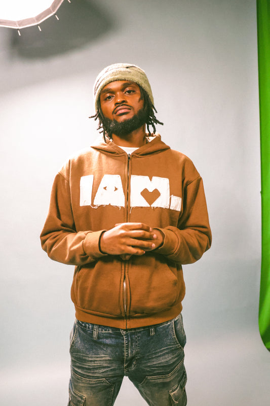 "Identity Sewn" Chocolate Zip Up