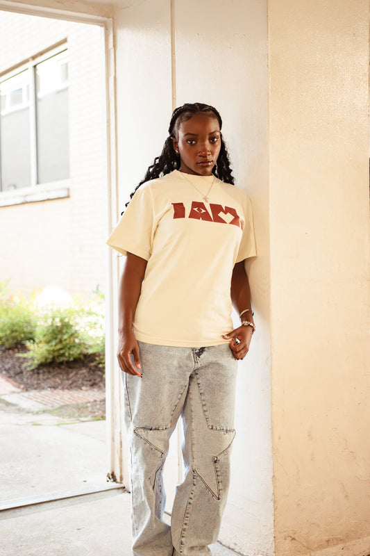 "I AM WHO I AM" Cream Tee