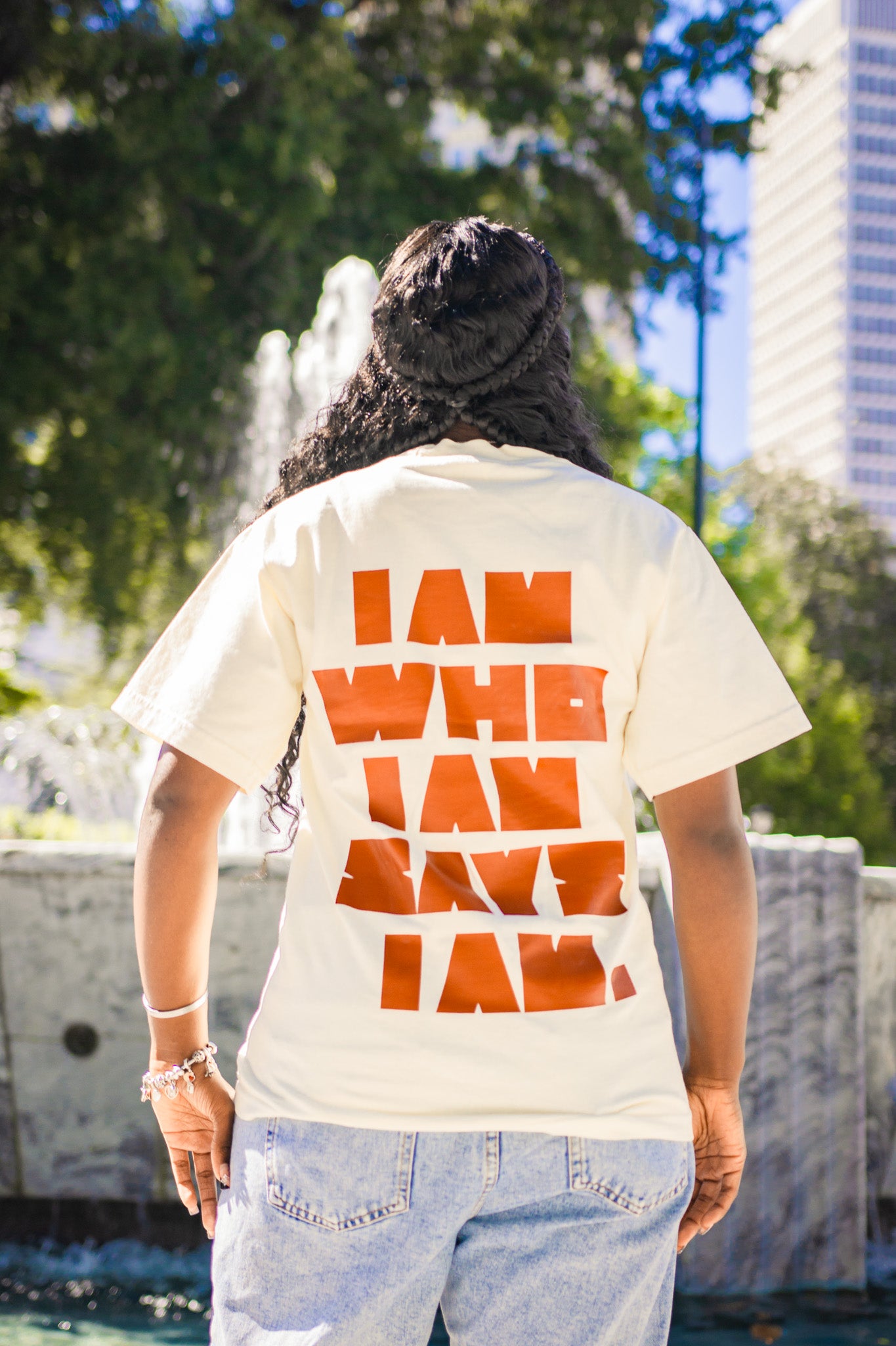 "I AM WHO I AM" Cream Tee
